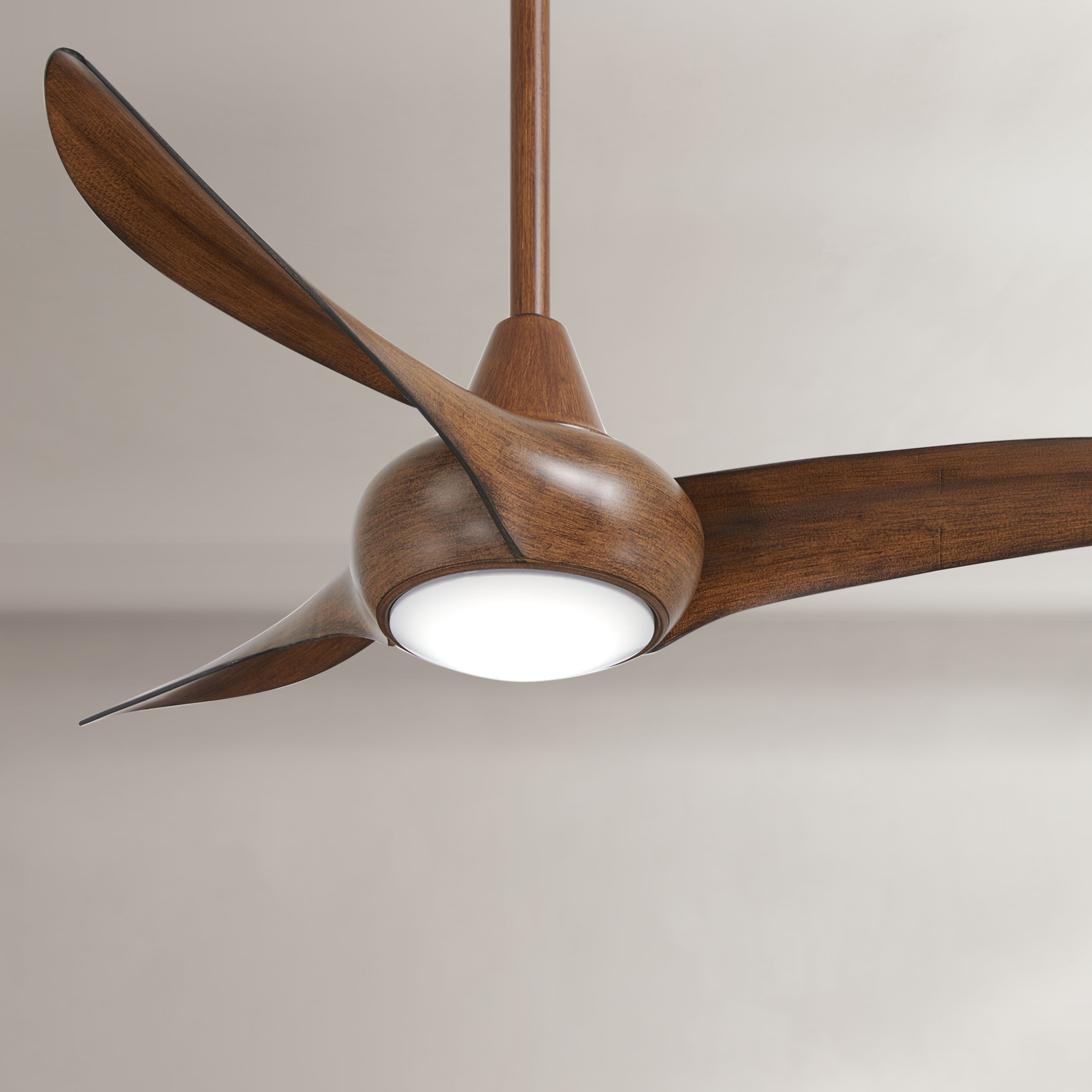 Minka Aire Vital 44" Indoor Flat White Ceiling Fan with LED Light 