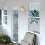 Outdoor Classics 13" High Polished Brass Outdoor Wall Light in scene