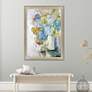 Lilies 50" High Rectangular Giclee Framed Wall Art in scene