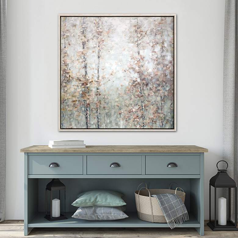 Image 1 Softly Tinted Woods 41 inch Square Giclee On Canvas Wall Art in scene