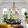 1_Estate 42" Wide Antique Gold Leaf 21-Light Chandelier in scene