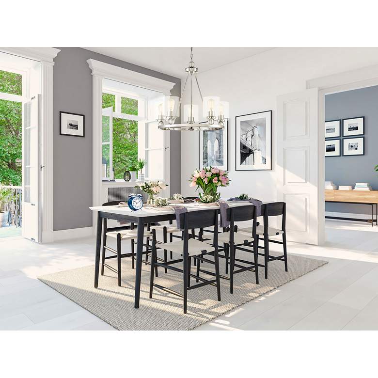 Image 1 Minka Lavery Studio 5 25 1/2" Wide Polished Nickel 5-Light Chandelier in scene