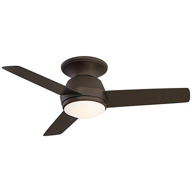 44" Casa Vieja Marbella Breeze Bronze LED Hugger Fan with Remote
