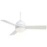 44" Casa Vieja Trifecta White LED Modern Ceiling Fan with Remote