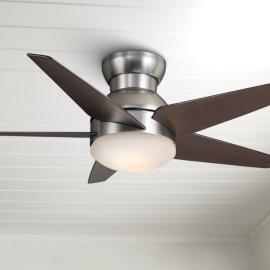 44" Casablanca Isotope Nickel Hugger Ceiling Fan with Wall Control