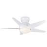 44" Casablanca Isotope White Hugger LED Ceiling Fan with Wall Control