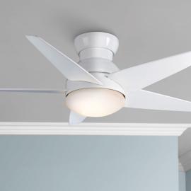 44" Casablanca Isotope White Hugger LED Ceiling Fan with Wall Control