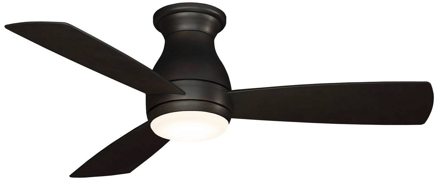 44" Fanimation Hugh Matte Greige Wet Rated LED Hugger Fan with Remote