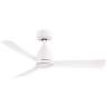44" Fanimation Kute Matte White Damp Ceiling Fan with Remote