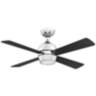 44" Fanimation Kwad Chrome and Black LED Ceiling Fan with Remote