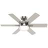 44" Hunter Hardaway Brushed Nickel LED Ceiling Fan with Remote