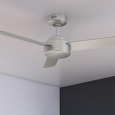 44" Hunter Presto Matte Nickel 3-Blade Ceiling Fan with Wall Control