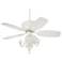 44" Casa Deville™ Antique White Ceiling Fan with Light