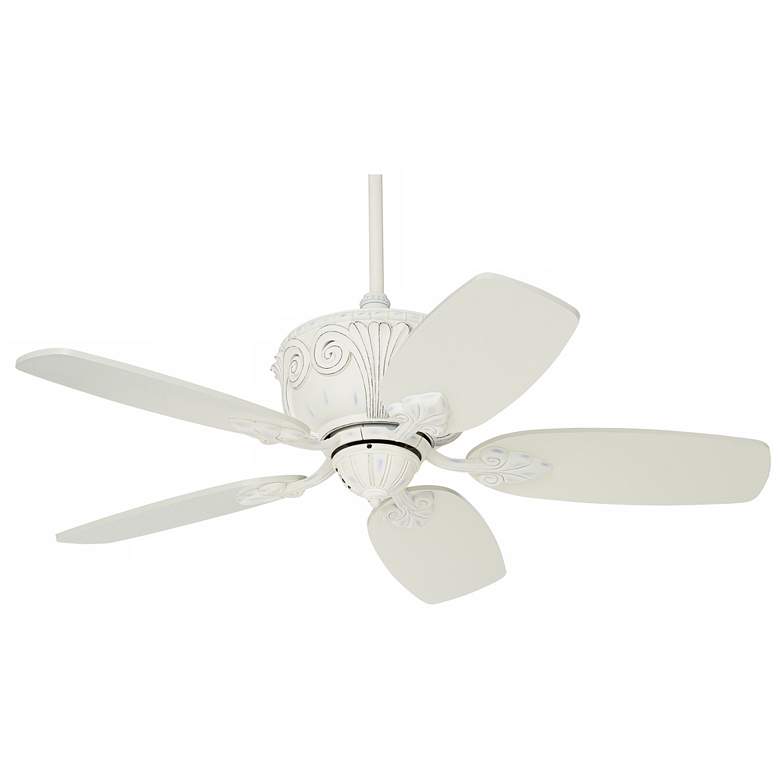 Image 2 44 inch Casa Deville&#8482; Rubbed White Ceiling Fan with Pull Chain