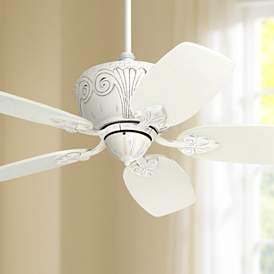 Image1 of 44" Casa Deville™ Rubbed White Ceiling Fan with Pull Chain