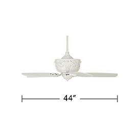 Image5 of 44" Casa Deville™ Rubbed White Ceiling Fan with Pull Chain more views