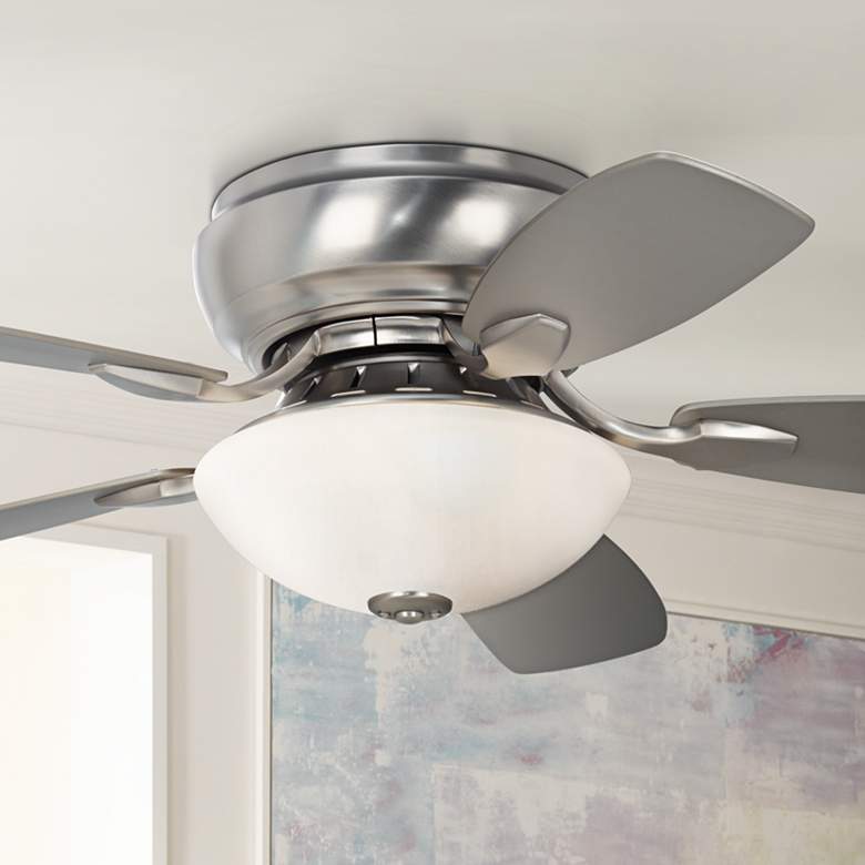 Image 1 44 inch Casa Habitat&#8482; Brushed Nickel Hugger Ceiling Fan