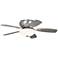 44" Casa Habitat Nickel Hugger LED Light Pull Chain Ceiling Fan