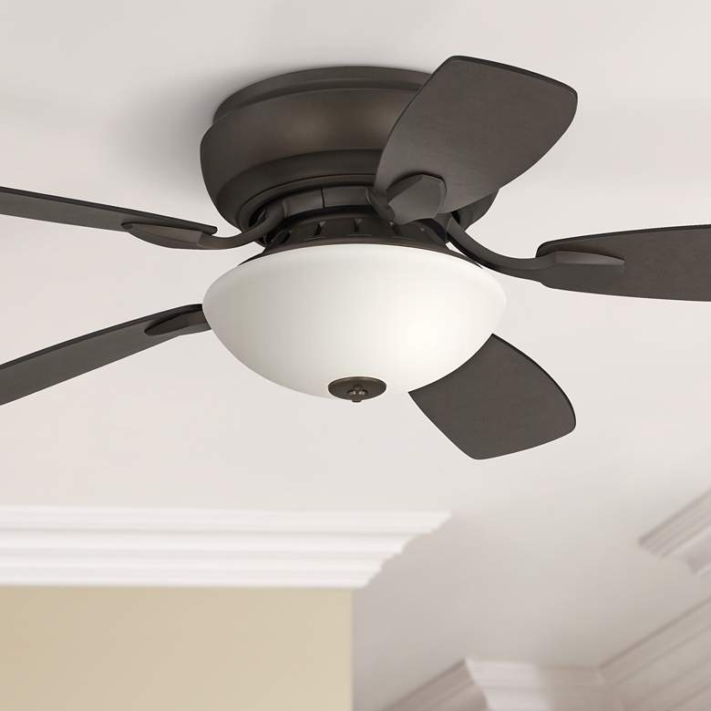 Image 1 44" Casa Habitat Oil-Rubbed Bronze Hugger LED Ceiling Fan