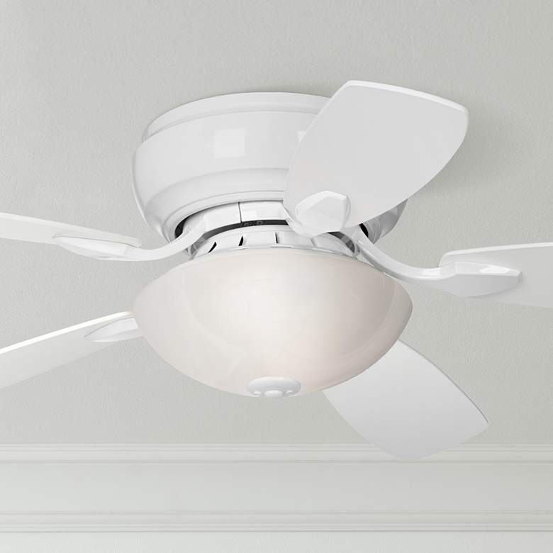 Image 1 44 inch Casa Habitat&#8482; White Finish Hugger Ceiling Fan