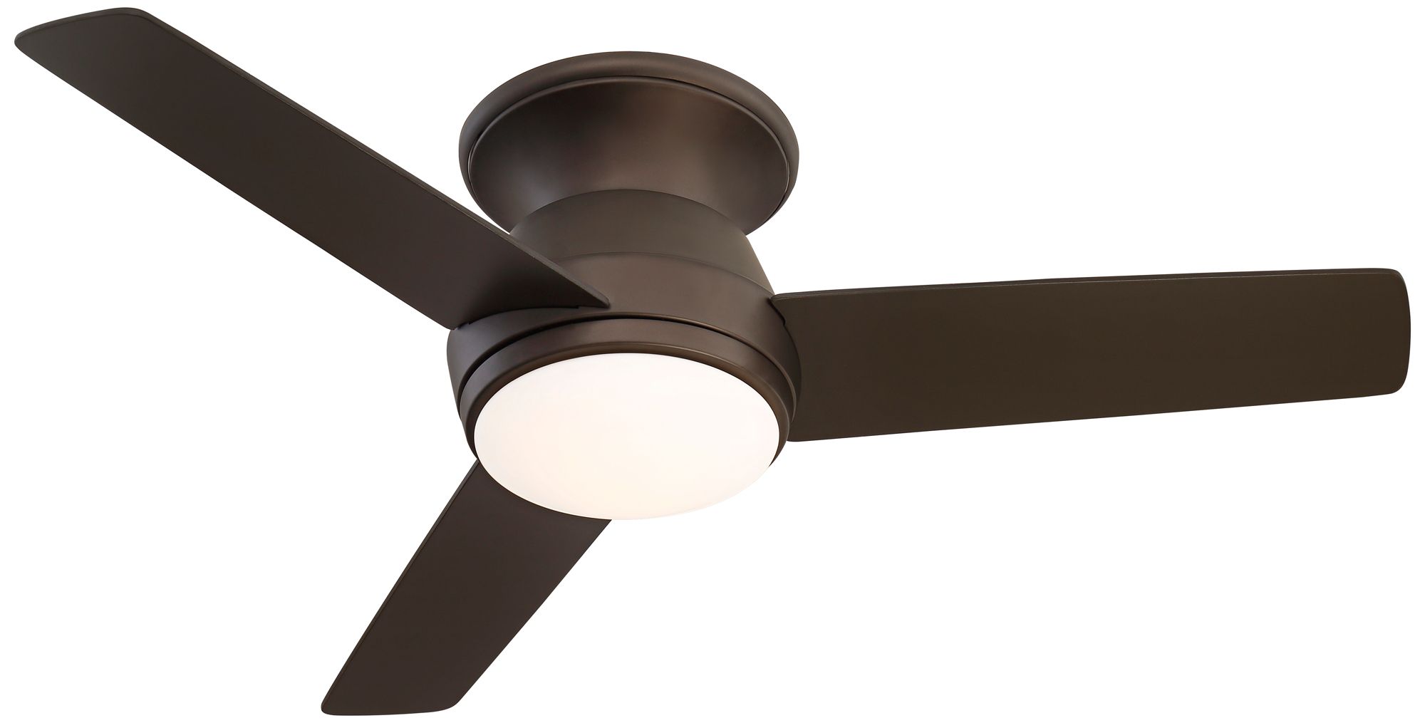 44" Casa Vieja Marbella Breeze Bronze LED Hugger Fan with Remote in scene