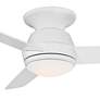 4_44" Casa Vieja Marbella Breeze White LED Hugger Fan with Remote more views
