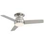 2_44" Casa Vieja Marbella Nickel LED Hugger Ceiling Fan with Remote