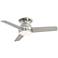 44" Casa Vieja Marbella Nickel LED Hugger Ceiling Fan with Remote
