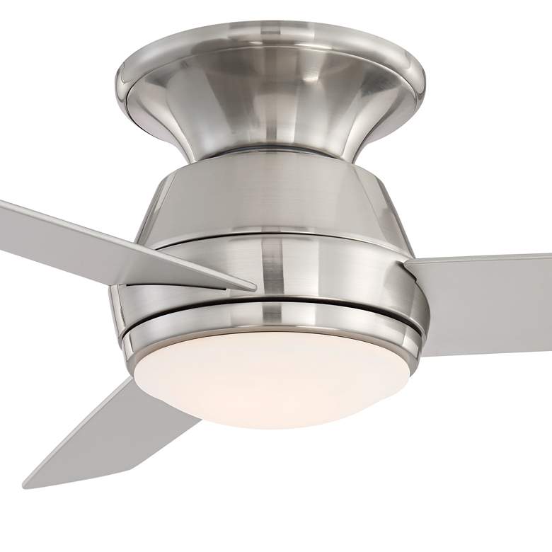 Image 3 44" Casa Vieja Marbella Nickel LED Hugger Ceiling Fan with Remote more views