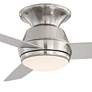 3_44" Casa Vieja Marbella Nickel LED Hugger Ceiling Fan with Remote more views