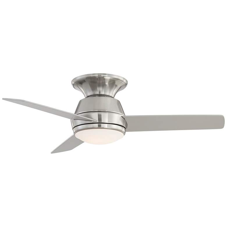Image 5 44" Casa Vieja Marbella Nickel LED Hugger Ceiling Fan with Remote more views