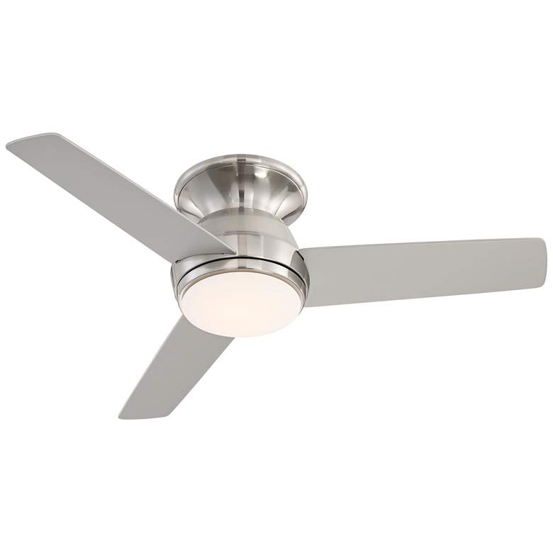 Image 6 44" Casa Vieja Marbella Nickel LED Hugger Ceiling Fan with Remote more views