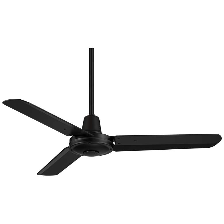 Image 2 44" Casa Vieja Plaza DC Matte Black Damp Rated Ceiling Fan with Remote