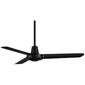 Image5 of 44" Casa Vieja Plaza DC Matte Black Damp Rated Ceiling Fan with Remote more views