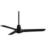 5_44" Casa Vieja Plaza DC Matte Black Damp Rated Ceiling Fan with Remote more views