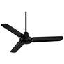 6_44" Casa Vieja Plaza DC Matte Black Damp Rated Ceiling Fan with Remote more views