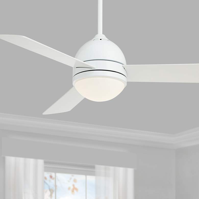 44&quot; Casa Vieja Trifecta White LED Modern Ceiling Fan with Remote