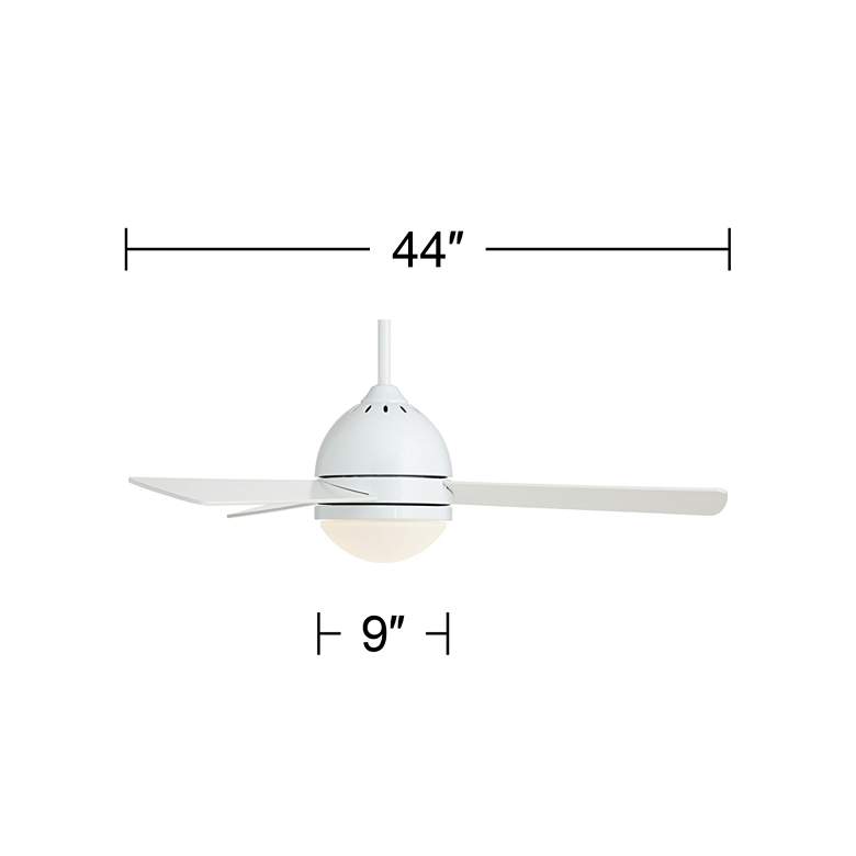 44&quot; Casa Vieja Trifecta White LED Modern Ceiling Fan with Remote more views