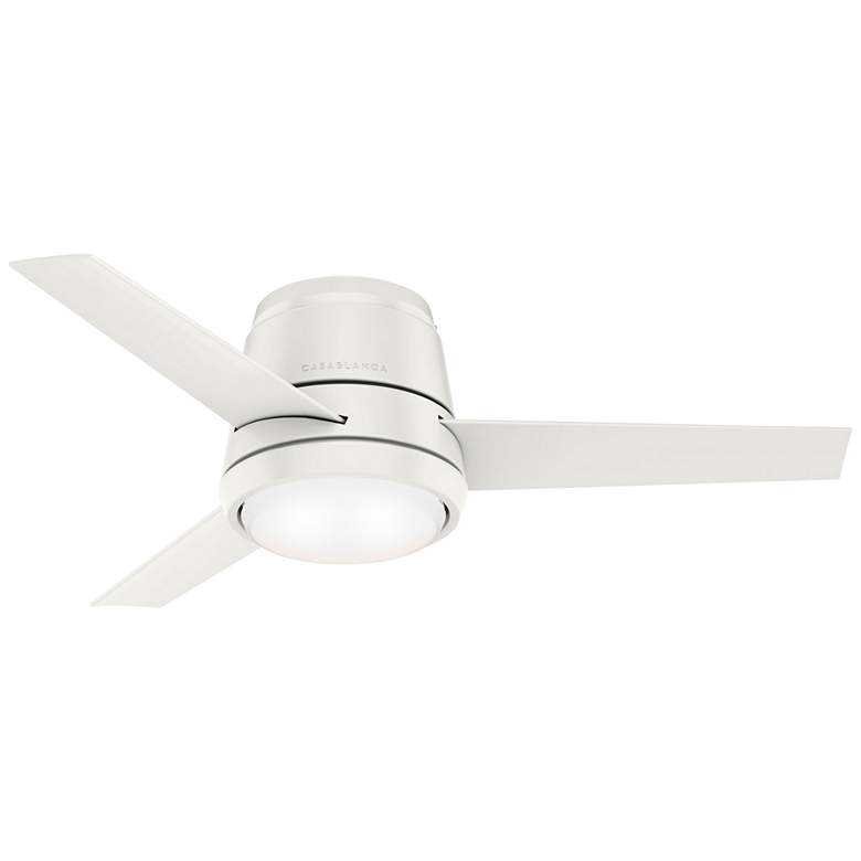 Image 2 44" Casablanca Commodus Fresh White LED Hugger Fan with Wall Control