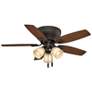 2_44" Casablanca Durant Bronze LED Hugger Ceiling Fan with Pull Chain