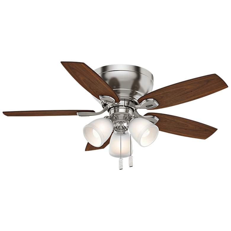 Image 2 44 inch Casablanca Durant Brushed Nickel LED Pull Chain Hugger Ceiling Fan