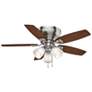 2_44" Casablanca Durant Brushed Nickel LED Pull Chain Hugger Ceiling Fan