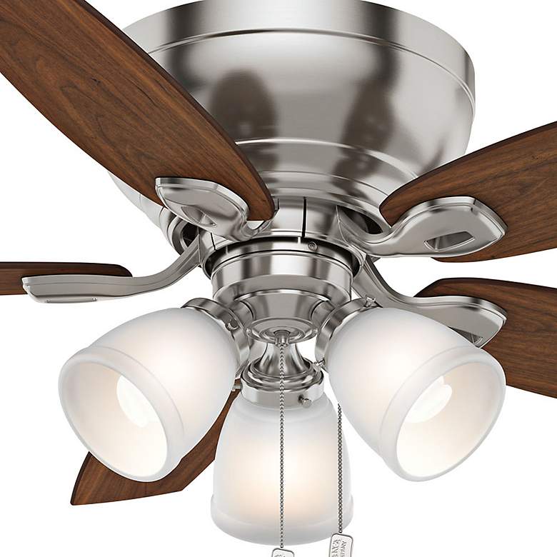 Image 3 44 inch Casablanca Durant Brushed Nickel LED Pull Chain Hugger Ceiling Fan more views
