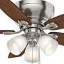 3_44" Casablanca Durant Brushed Nickel LED Pull Chain Hugger Ceiling Fan more views