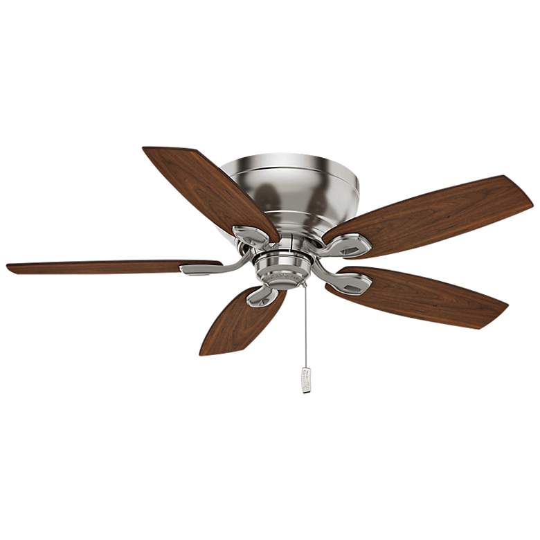 Image 5 44" Casablanca Durant Brushed Nickel LED Pull Chain Hugger Ceiling Fan more views