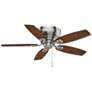 5_44" Casablanca Durant Brushed Nickel LED Pull Chain Hugger Ceiling Fan more views