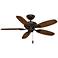 44" Casablanca Fordham Brushed Cocoa Ceiling Fan with Pull Chain