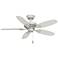 44" Casablanca Fordham Cottage White Ceiling Fan