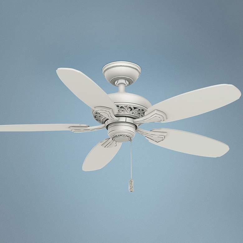 Image 1 44 inch Casablanca Fordham Cottage White Ceiling Fan