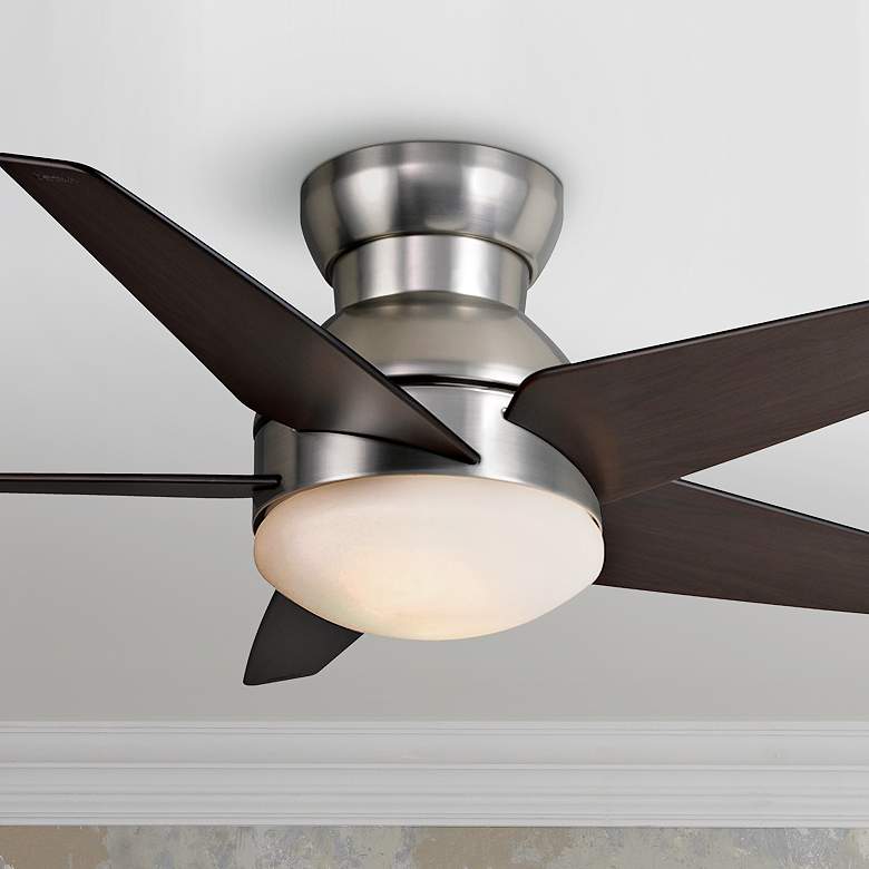 Image 1 44 inch Casablanca Isotope Brushed Nickel Hugger Ceiling Fan